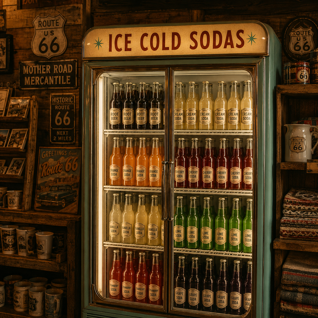 Soda fountain and ice cream counter