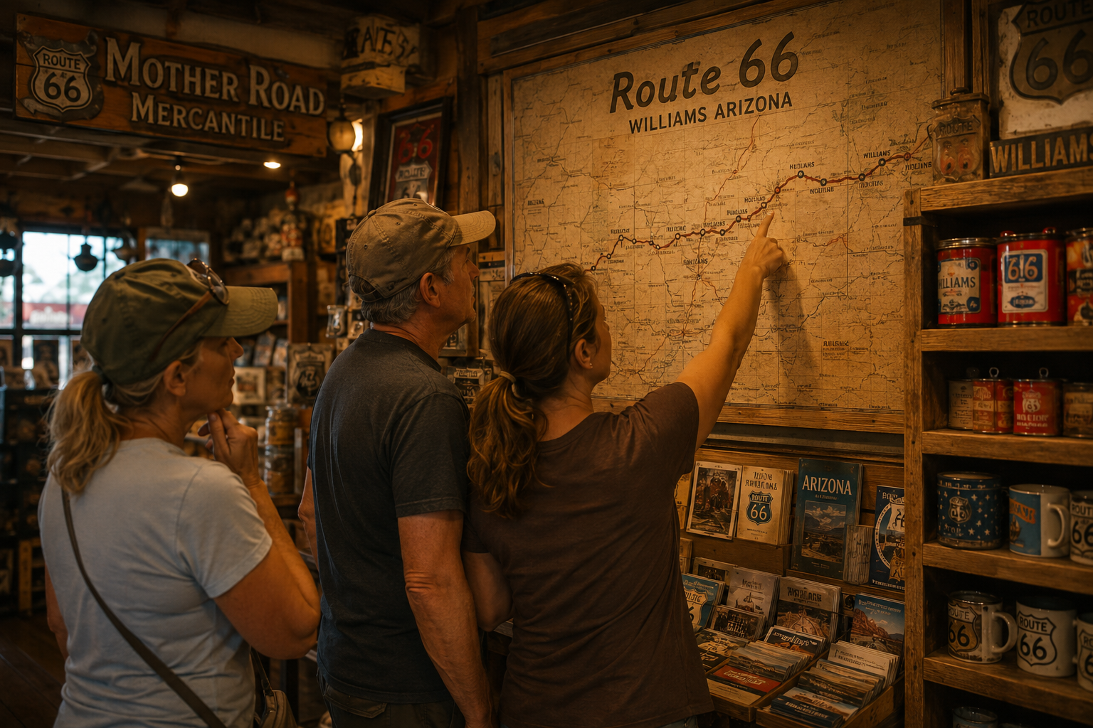 Rack of road maps and travel guides